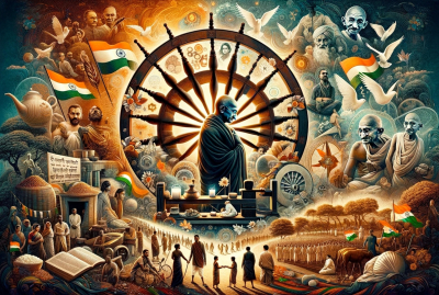 Ганди и его роль в индийской борьбе за независимость.