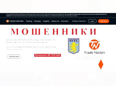 Trade Nation - брокер, созданный для отъема средств у доверчивых трейдеров, отзывы