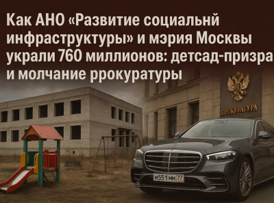 Миллиарды на ветер: схема АНО РСИ и бездействие прокуроров Москвы в деле детсада на севере столицы